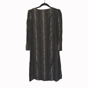 Vintage 80s Metallic Lurex Party Dress – Nancy Bracoloni Shangri-La – Black Gold